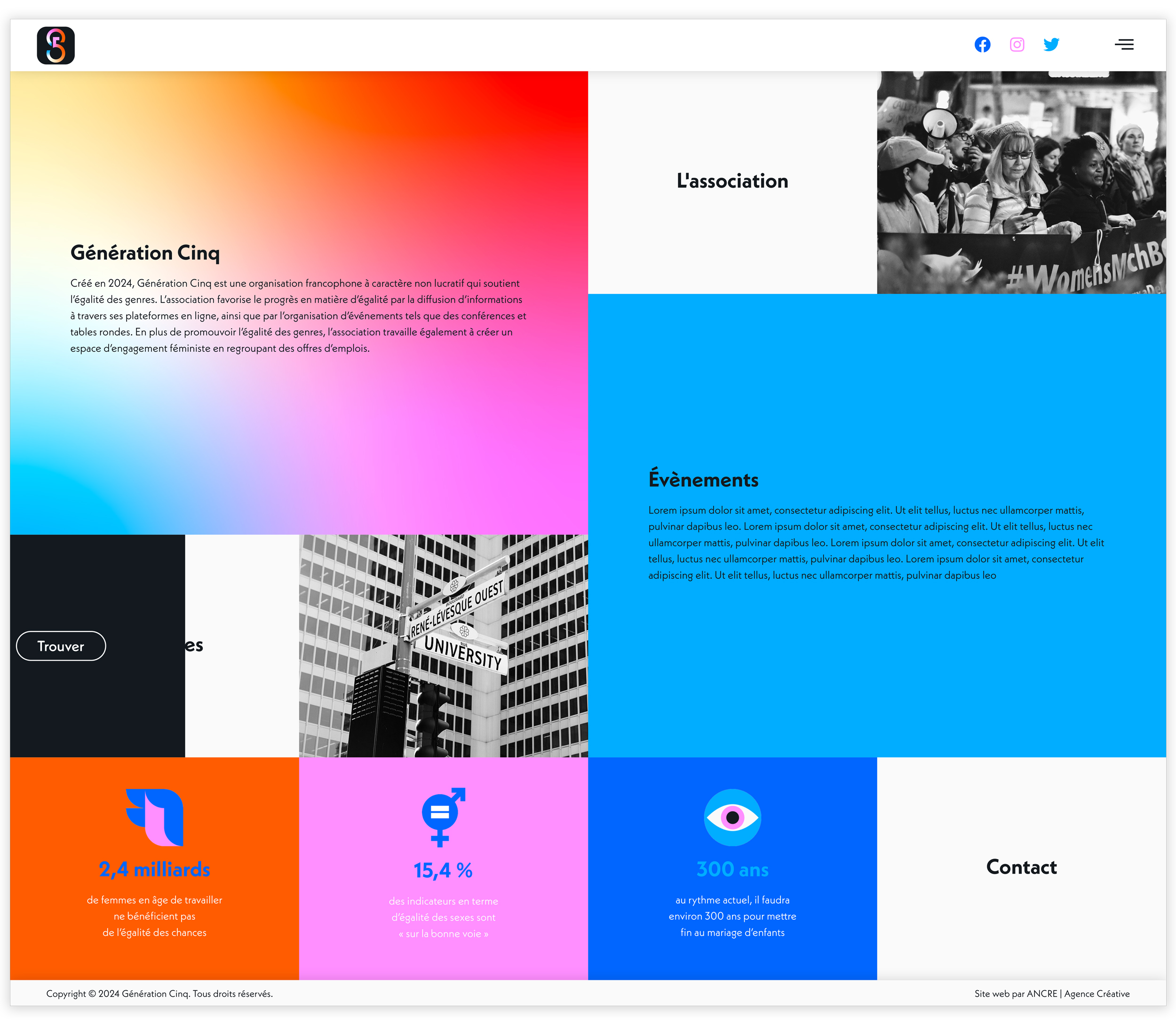 Generation Cinq, Bauhaus, web design, graphic design, user experience, responsive design, UI/UX, portfolio, HTML, CSS, JavaScript, branding, illustration, typography, layout, visual design, logo design, branding, wireframe, mockup, Adobe Creative Suite